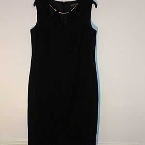 Black Kasper sleeveless Dress